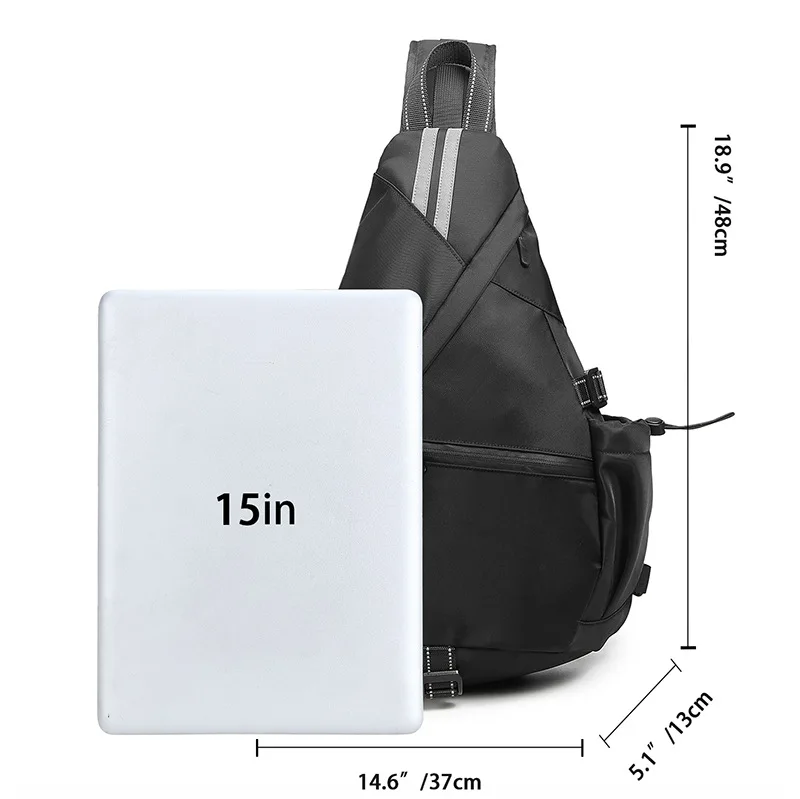 Men's Crossbody Archery Bag Cycling Shoulder Bag Outdoor Hiking Waterproof Backpack Chest Bag
