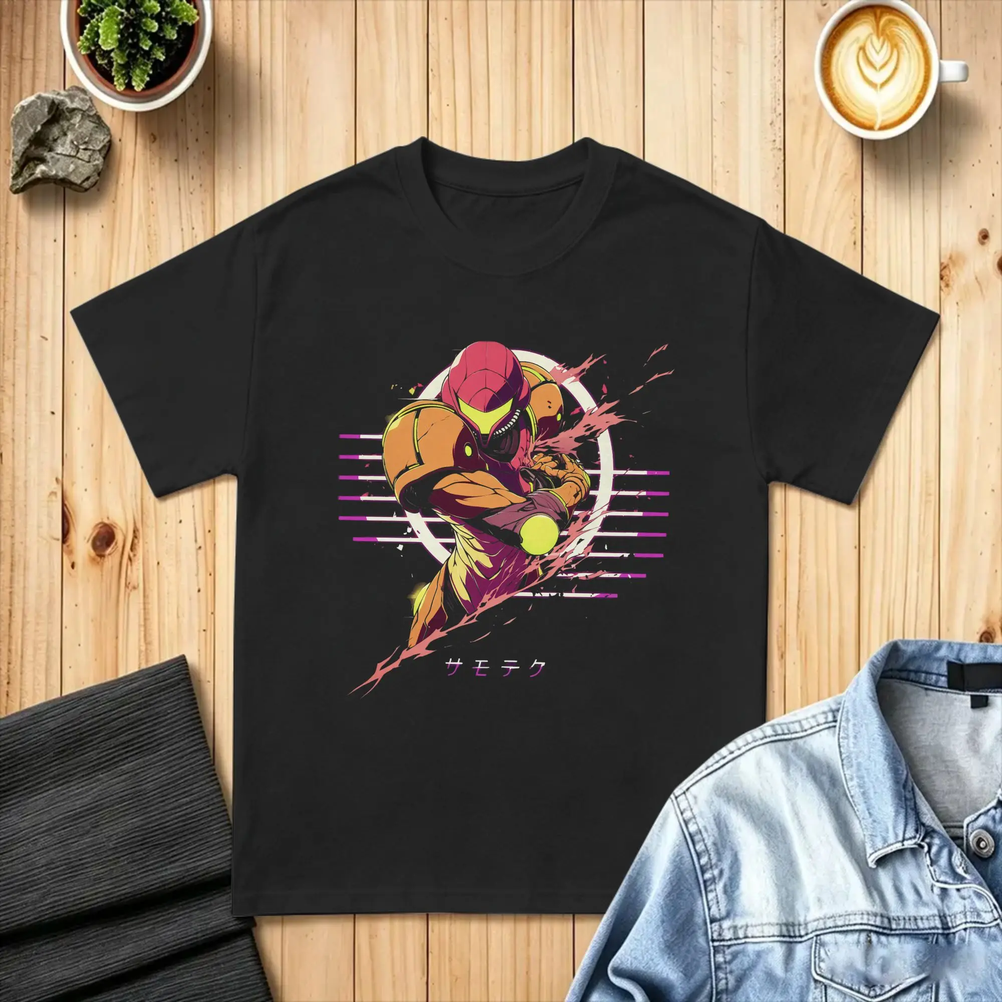 Metroids Hero Game Samus Men T Shirts  Novelty Tees Short Sleeve O Neck T-Shirts Cotton 4XL 5XL Clothing