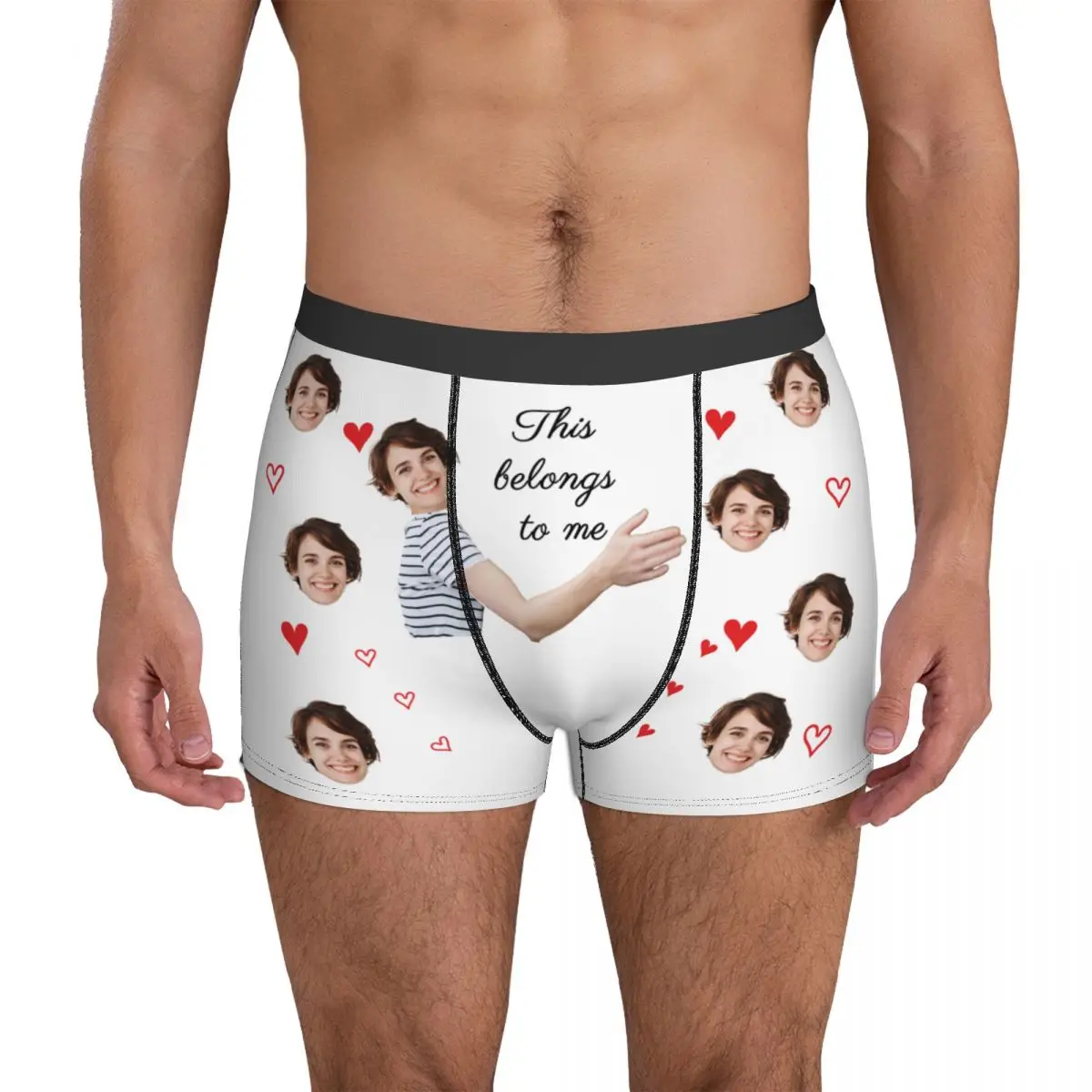 Personalize Boxer with Face Custom Photo Man's Underwear Gift for Man Boyfriend Anniversary/Birthday/Wedding Gifts