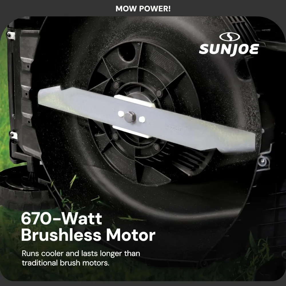 24 Volt 17 Inch Mulching Walk Behind Lawn Mower with 11 Gallon Grass Catcher, 6 Position Height Adjustment, Battery and Charger