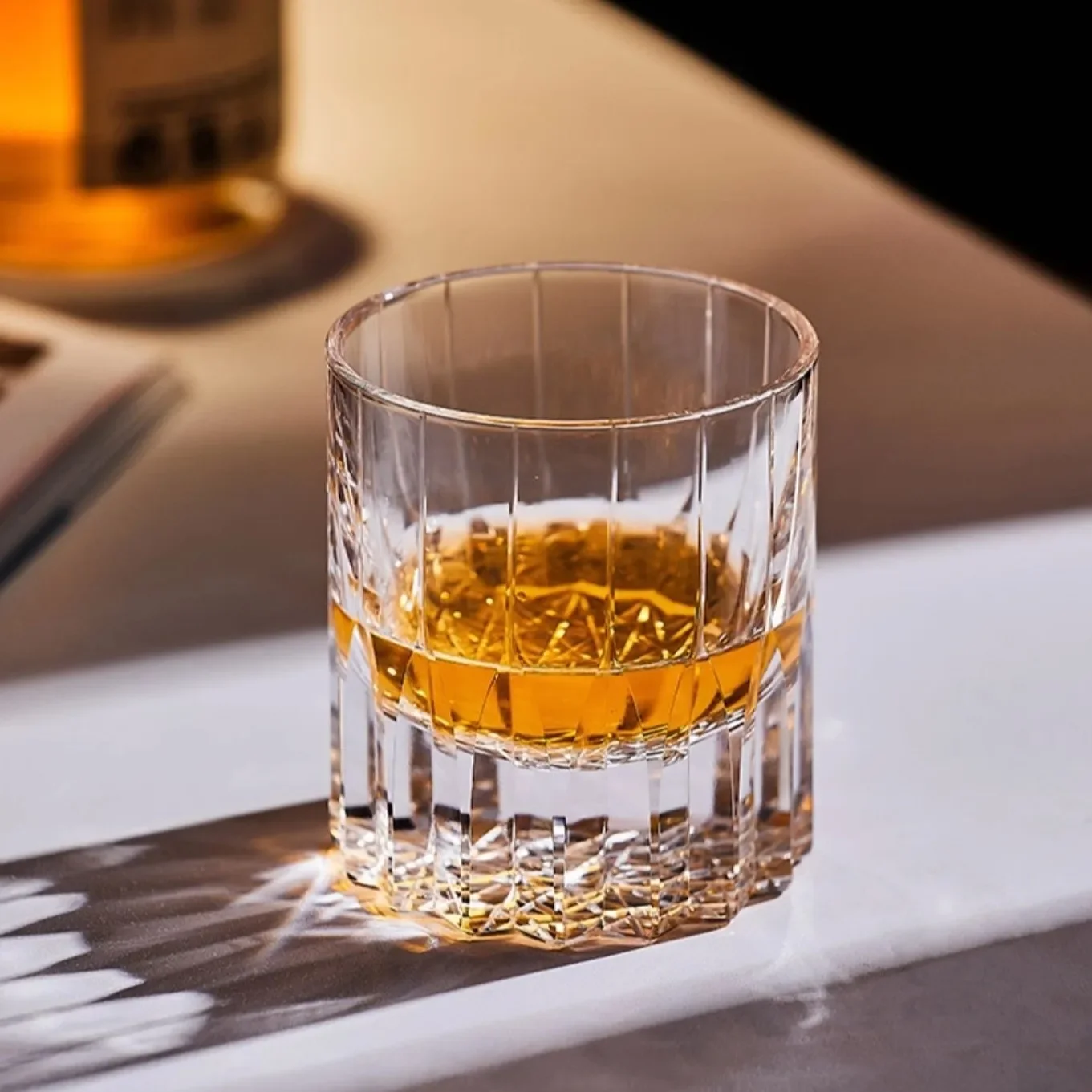 High-end K9 crystal star cup light luxury high-value whisky glass creative home
