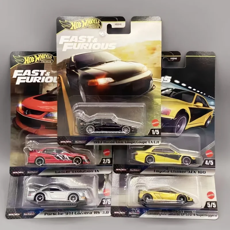 

Новая модель автомобиля Hot Wheels Fast & Furious 2025 года Hnw46 1/64 Lamborghini Porsche Honda Toyota, коллекция моделей из сплава, подарок