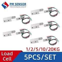 5PCS 1KG 2KG 3KG 5KG 10KG 20KG Micro Load Cell Weight Sensor for Aduino Electronic Scale Aluminum Alloy Weighing Pressure Sensor