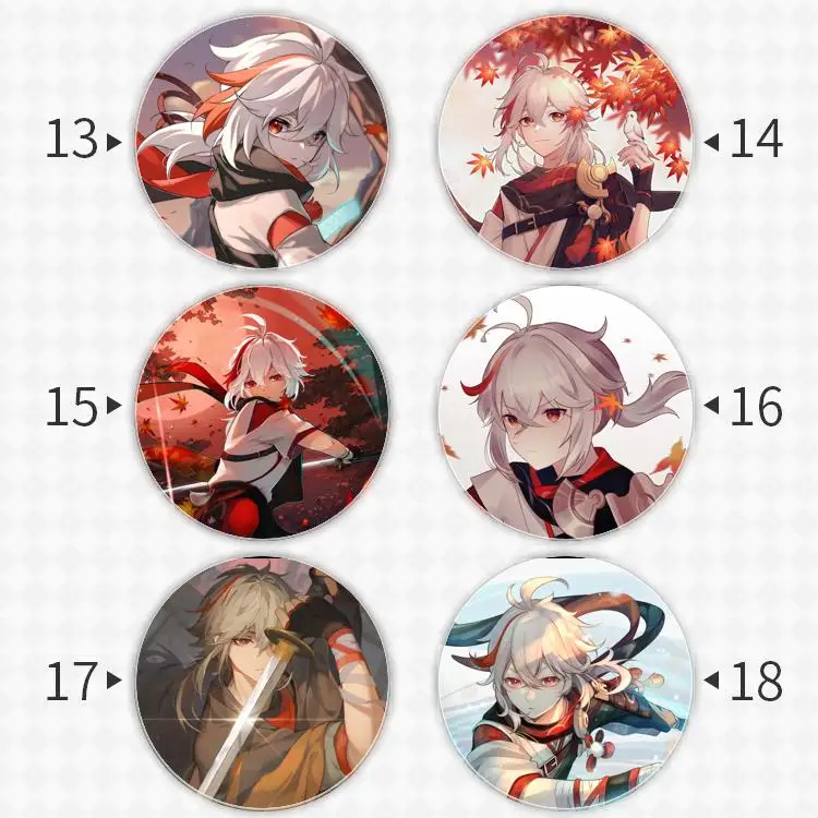Kaedehara Genshin Impact Badge Brooch anchor Peripherals Pin Metal Accessories Commemorative Trinket Anime Backpack Decoration