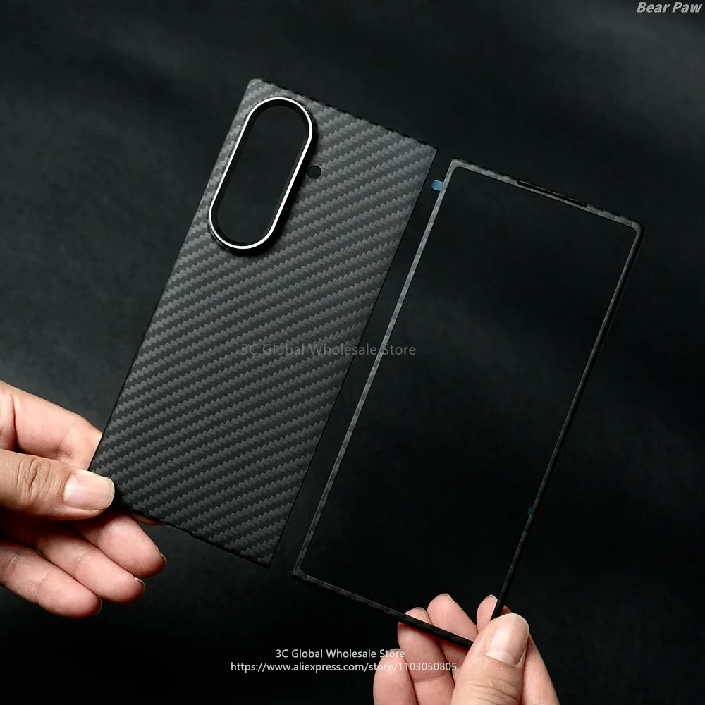 

Для Samsung Galaxy Z Fold 7, чехол из настоящего арамидного углеродного волокна, ультратонкий чехол MagSafe из углеродного волокна для Galaxy ZFold 7, магнитный чехол