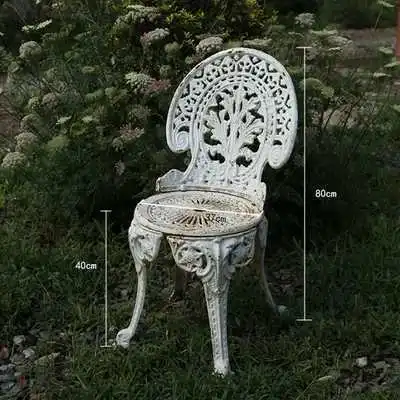 

Cast iron maple leaf chair outdoor courtyard decoration retro old balcony terrace table and chair leisure