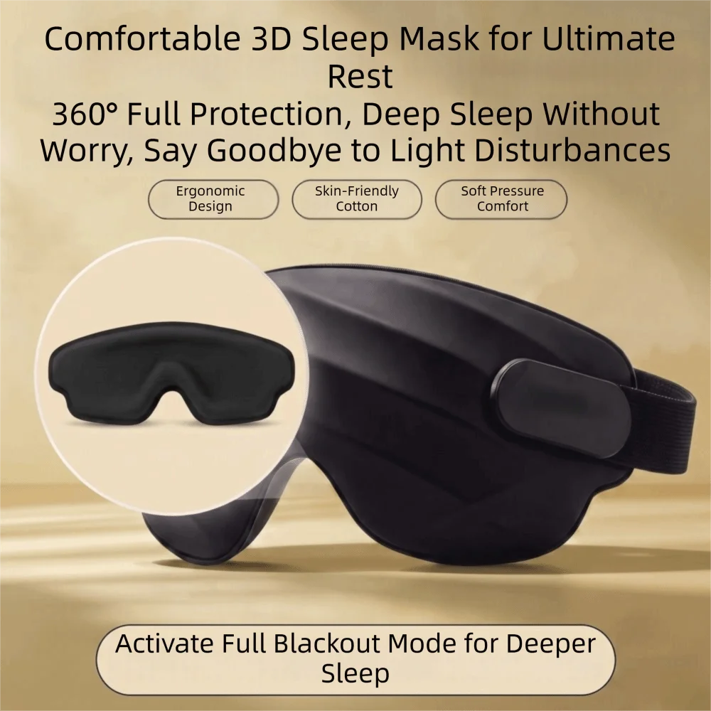 Sleep Aid 3D Stereoscopic Eye Mask Full Shading Portable Sleeping Mask Comfortable Block Out Light Travel Eye Mask For Adult