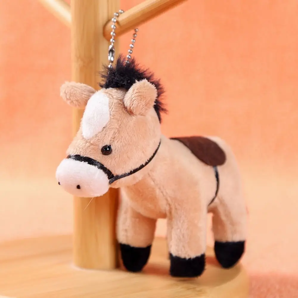 Cute Soft Pony Pendant Pendant 12cm Stuffed Animal Horse Soft Pony Children Gits Bag Charm Keychain