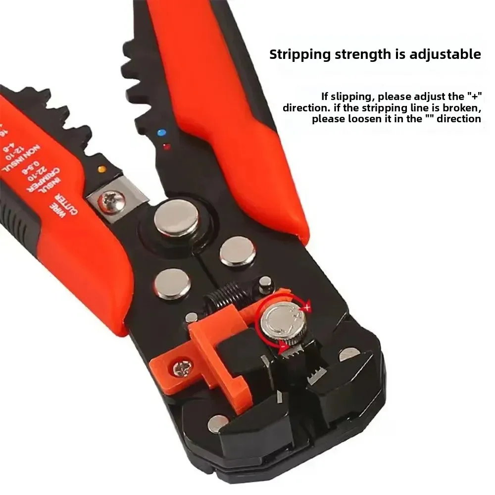 

0.2-6mm² Three-Tooth Wire Stripper, Portable Handheld Electrician & Auto Repair Tool