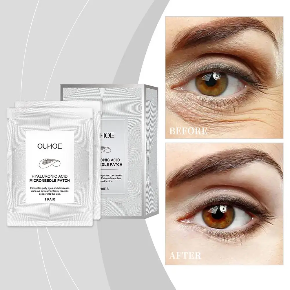 

2pairs Micro-needle Eye Patch Hyaluronic Acid Anti-wrinkle Eye Mask Fine Lines Remove Moisturizing Eye Mask