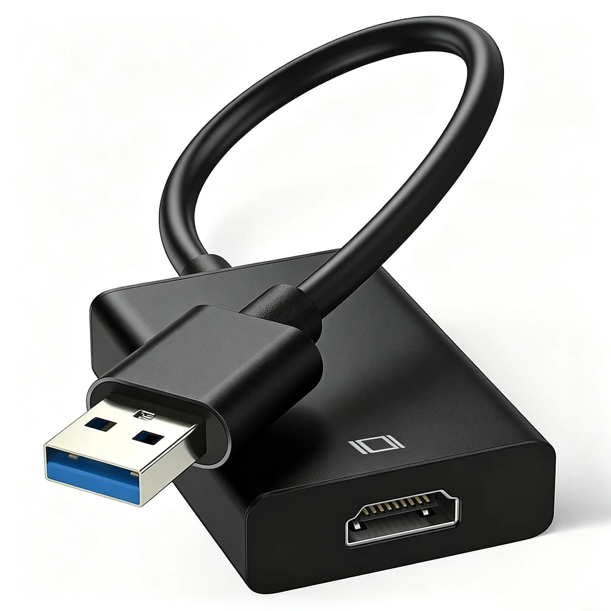 USB 3.0 to HDMI‑compatible Converter 1080P@60Hz Video Adapter Card Built‑in Chip For Windows11/10 MacOS10.15 PC Driver Required