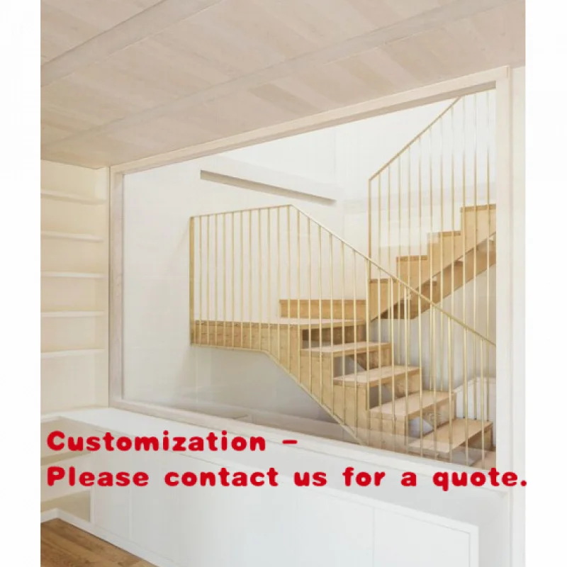 custom.George Group Steel Floating Staircase with Glass Railing and Modern Solid Wood Treads Apartment Indoor Use