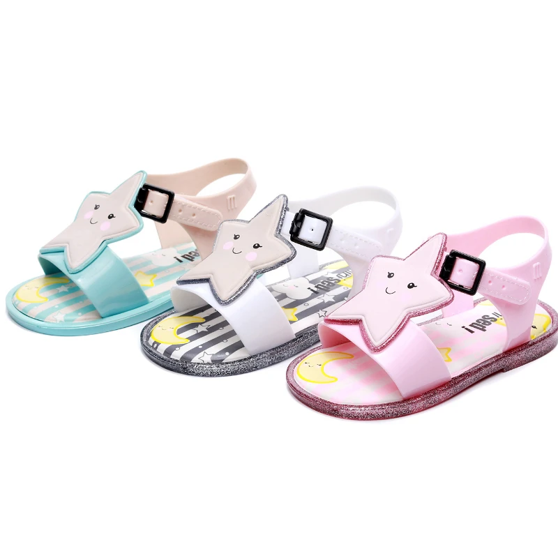 Sandales en MSI brûleur pour enfants, chaussures pour enfants, fille, fille, lune, étoile, princesse, Nialisation, Dlife