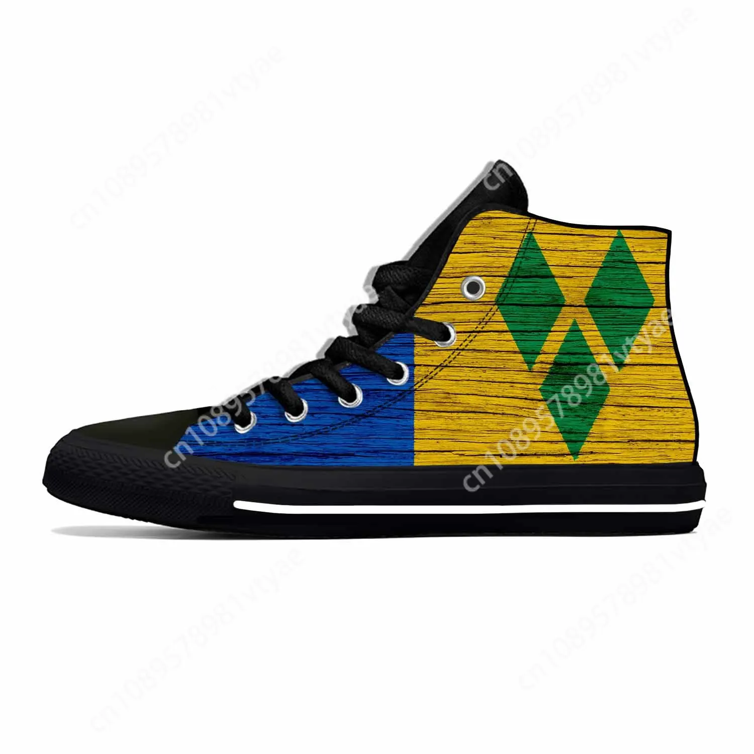 Saint Vincent and Grenadines Flag Patriotic Pride Casual Cloth Shoes High Top Comfortable Breathable 3D Print Men Women Sneakers