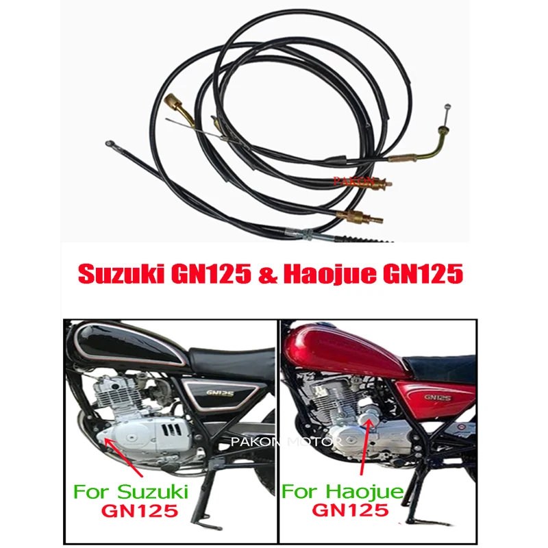 

For Suzuki Haojue Lifan QJMotor Qingqi GN125 GN125H HJ125 GN Motorcycle Control Cables Throttle Techo Clutch Speedometer Cable