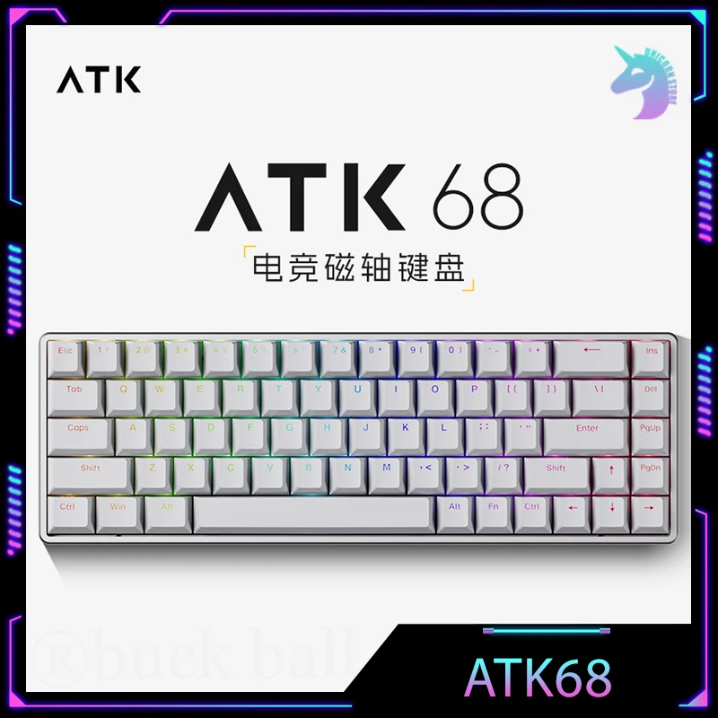 

ATK68 Gamer Keyboard Mechanical Keyboards Wired Keyboard Rapid Trigger Gaming Keyboards Smart Speed X Hot Swap Low Latency RGB