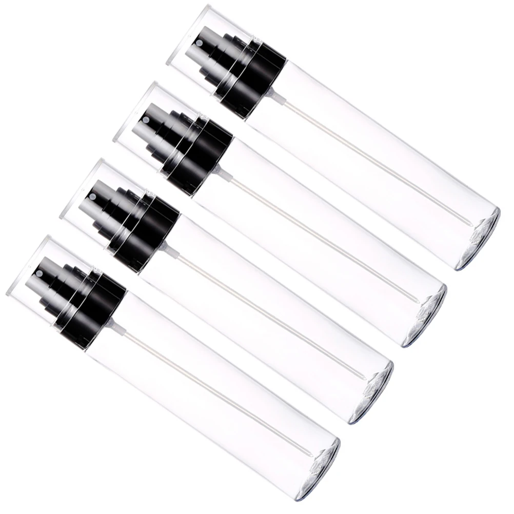 

4Pcs Spray Bottle Portable Travel Perfume Essential Oils Lotion Pump Refillable Plastic Makeup Fine Mist Clean Water Kitchen