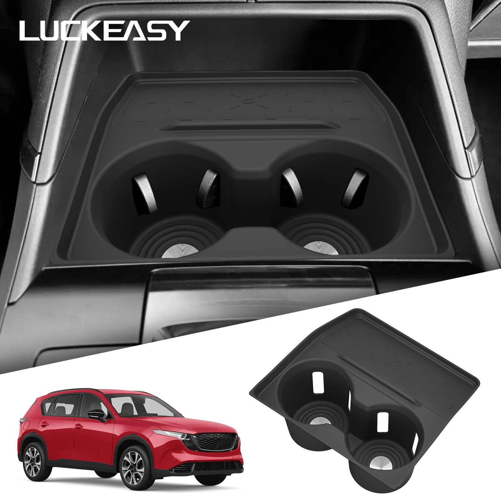 LUCKEASY für Mazda CX-5 2026 Auto Getränkehalter Innenraum-Zubehör Mittelkonsole Getränkehalter Becherhalter Aufbewahrungsbox