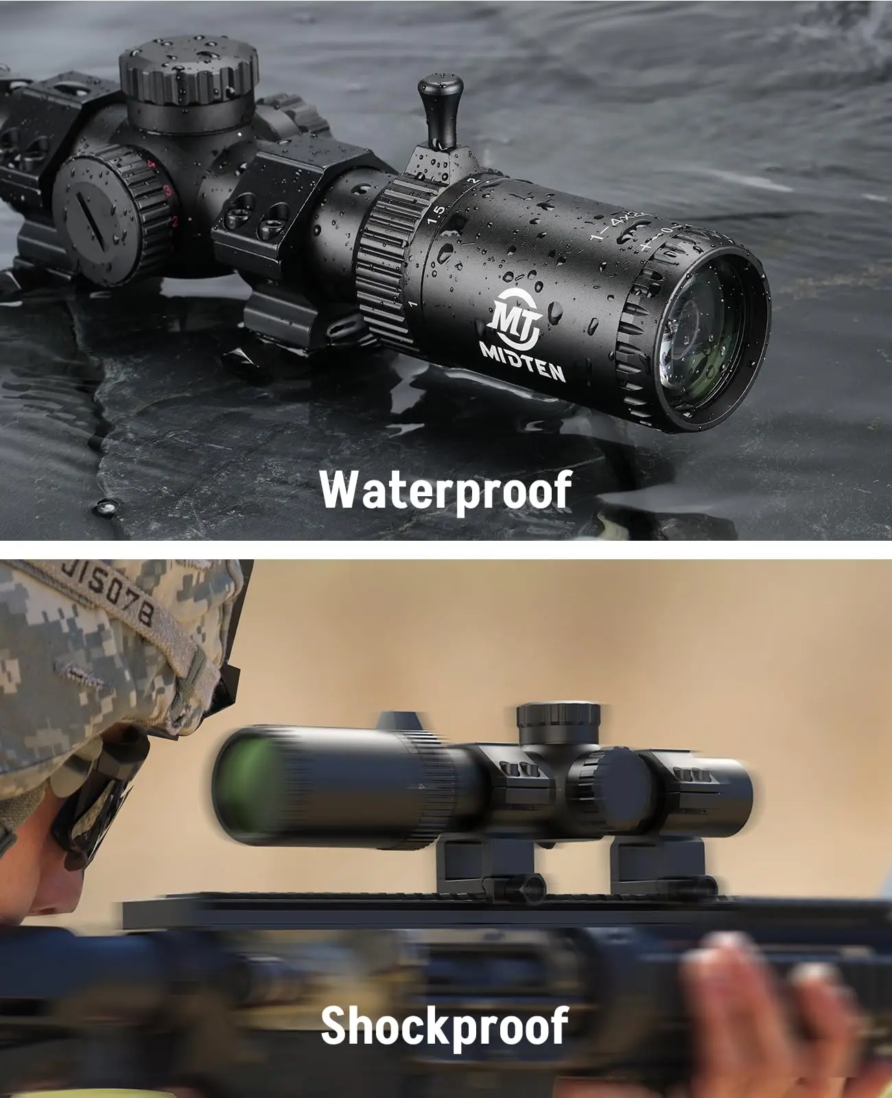 

Riflescope 1-4x24 LPVO Rifle Scope Wide View Sights with Zero Reset with 30mm Cantilever Mount for Picatinny Rail Hunting