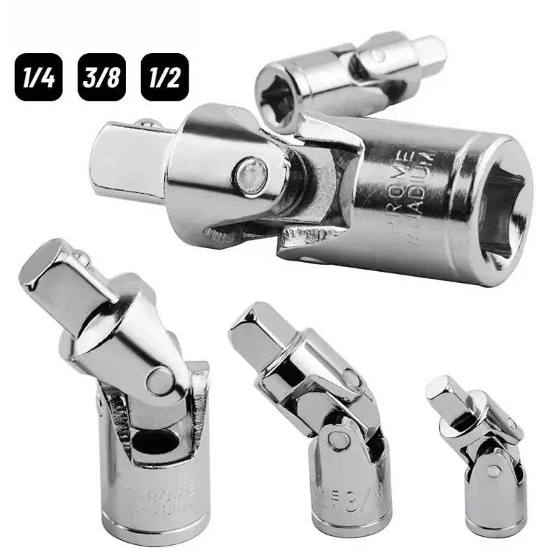 

Multi-Size Ratcheting Socket Adapter – Bendable Universal Joint for Air/Power Tools & Hand Wrenches
