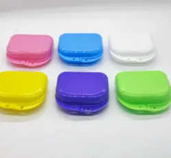 Denture Box Dental Retainer Storage Orthodontic Mouth Guard Container Plastic Tray Dental Appliance Case