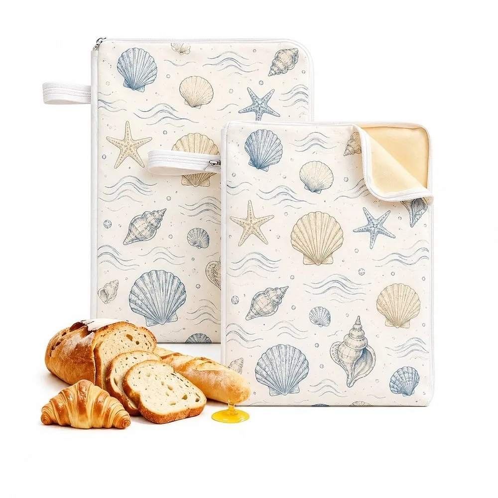 1pc Reusable Beeswax Bread Bags Organic Linen Beeswax Coated Sourdough Bread Bags Freshness Preservation Large Capacity