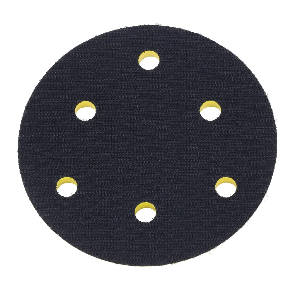

6 Holes 5 Inch Sanding Pad Hook Loop PU Backin Backing Plate Flexible Backing Pneumatic Sande Pneumatic Sanders