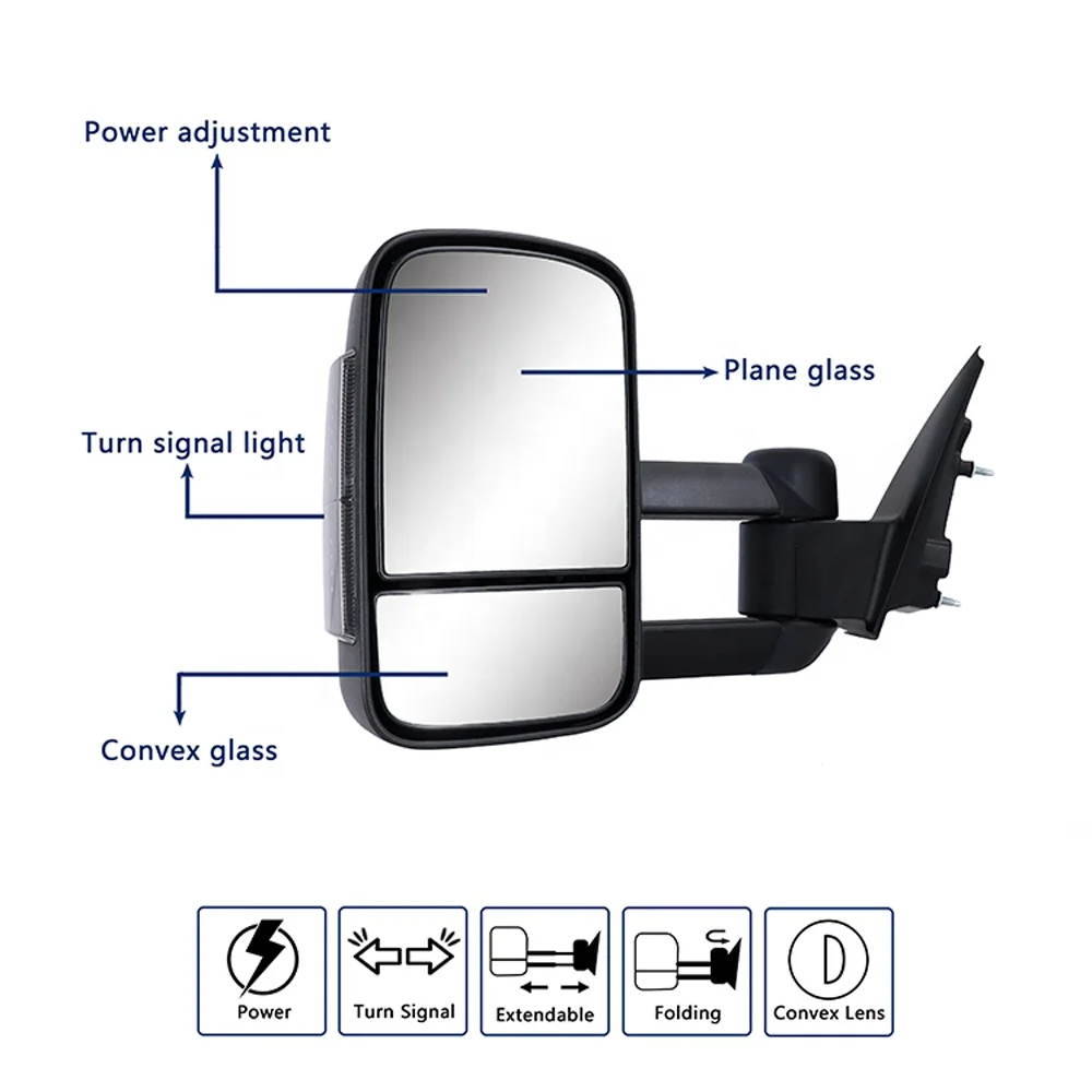 Hot Sale Towing Mirror for Ford  2012-2022 EVEREST 2015+ RHD