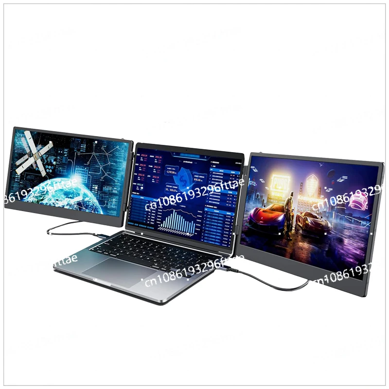 Convenient Monitor Dual-screen Folding 14-inch Notebook Expansion External Secondary Screen