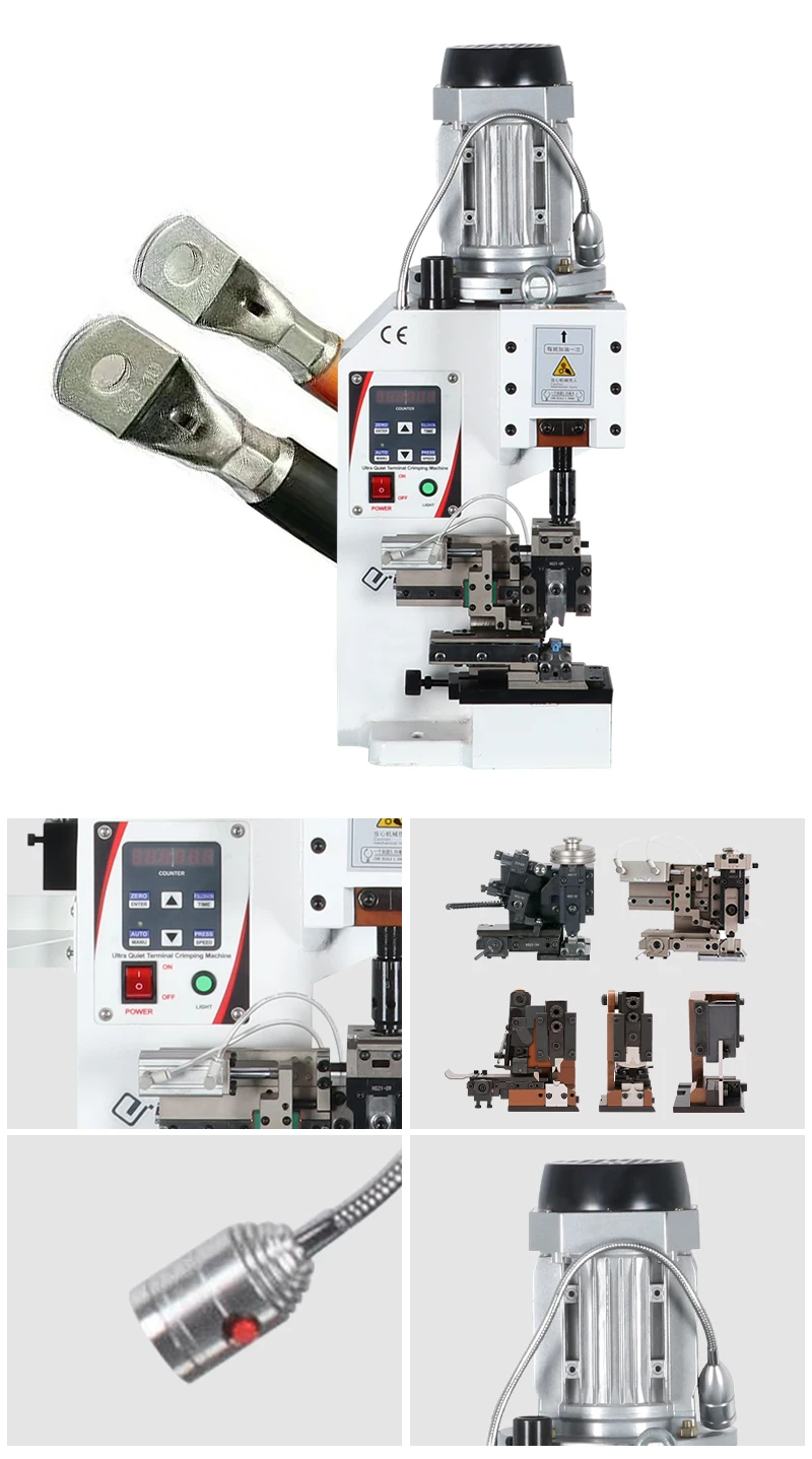 

EW-5040 Semi Automatic 2T Crimping Force Precision Terminal Crimping Machine 30mm or 40mm Strokes for Optional