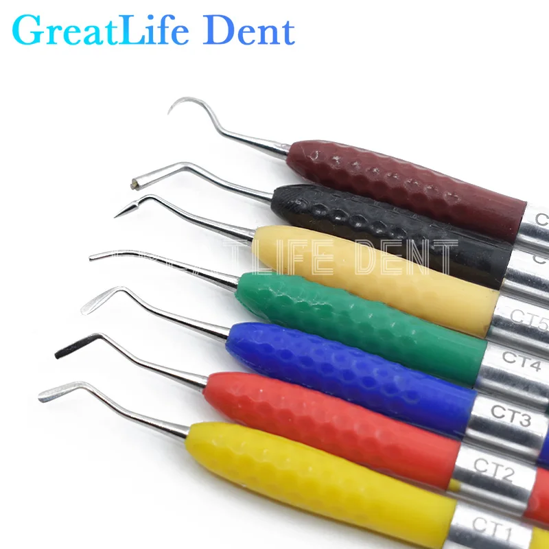 

7Pcs Dental Composite Resin Filling Spatula Titanium Plated Head Resin Filler Set Aesthetic Restoration Resin Filler Set Silicon