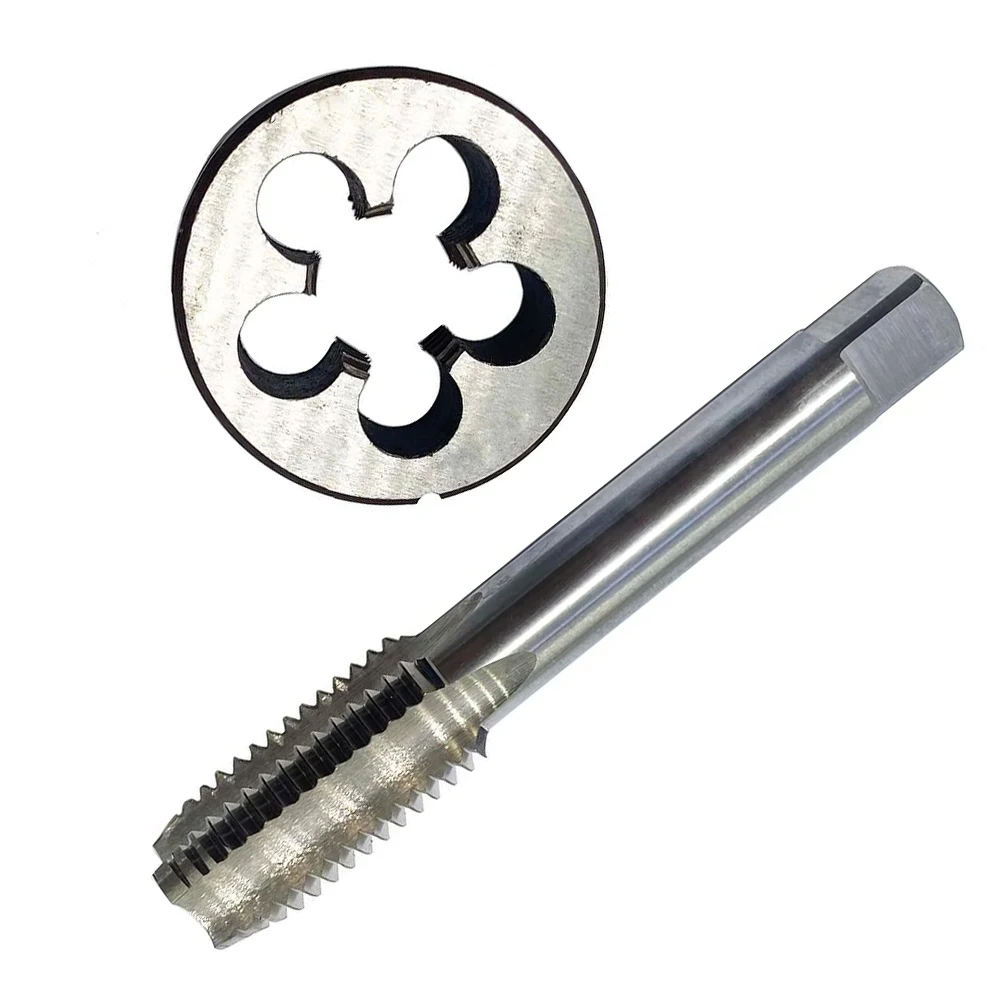 HUAZHICHUN 1PC 2-4.5UNS Tap + 2-4.5UNS Die,  HSS Tap and Die Set Right Hand Tap