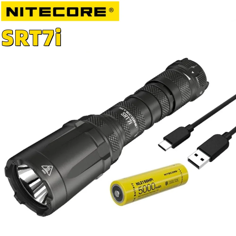 NITECORE SRT7i 3000Lumens Superior Performance SmartRing Brightness Adjustment Tactical Rechargeable Flashlight with Battery