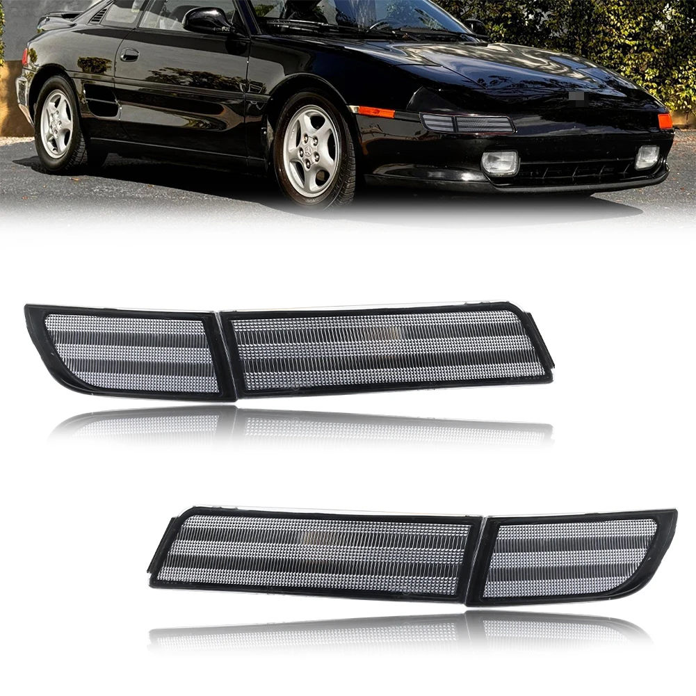 

2Pcs Front Bumper DRL Parking Light Side Marker Light Turn Signal Light For 1991-1995 TOYOTA MR2/MR-2 SW20 (For US SPEC only)