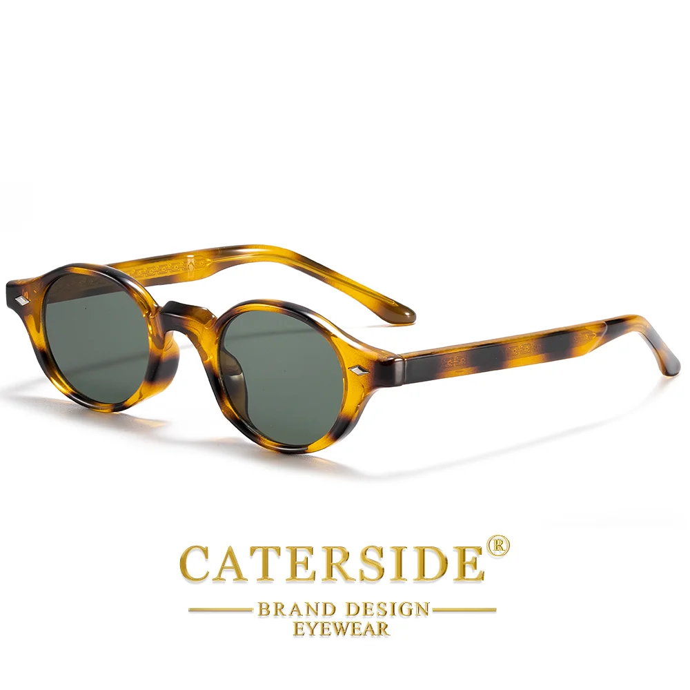 CATERSIDE Modische ovale Damen-Sonnenbrille, Vintage-Stil, kleiner Rahmen, luxuriöse Bügelenden, Sonnenbrille für Herren, Party- und Outdoor-Brille, UV400 – Detail 14