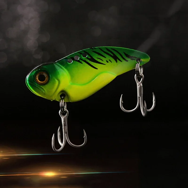 Señuelo de pesca VIB láser de Metal, aparejos de pesca en hielo de invierno, Crankbait, cuchara vibratoria, Spinner, hundimiento, 8g/14g/21g, 1 Uds., novedad de 2022
