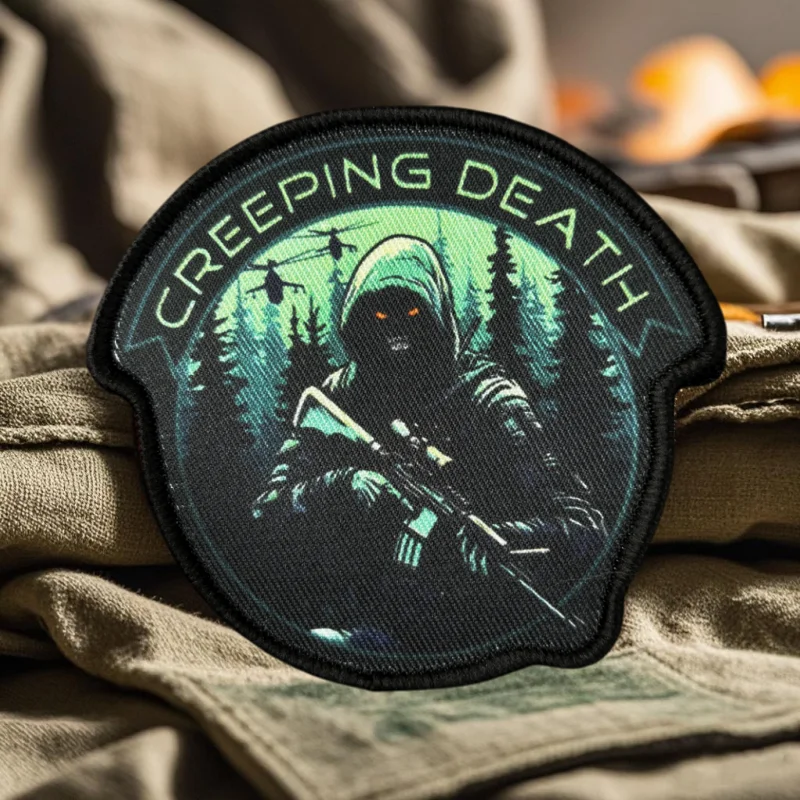 Creeping Death Morale Tactical Patch Ranger Soldier Printed Hook&Loop Emblem Military Army Badge Combat Armband Backpack Sticker