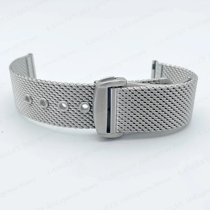 20mm 22mm Stainless Steel Strap for Omega for Seamaster 300 Diving 007 Luxury Mesh Bracelet Business Men Women Watch Accessories