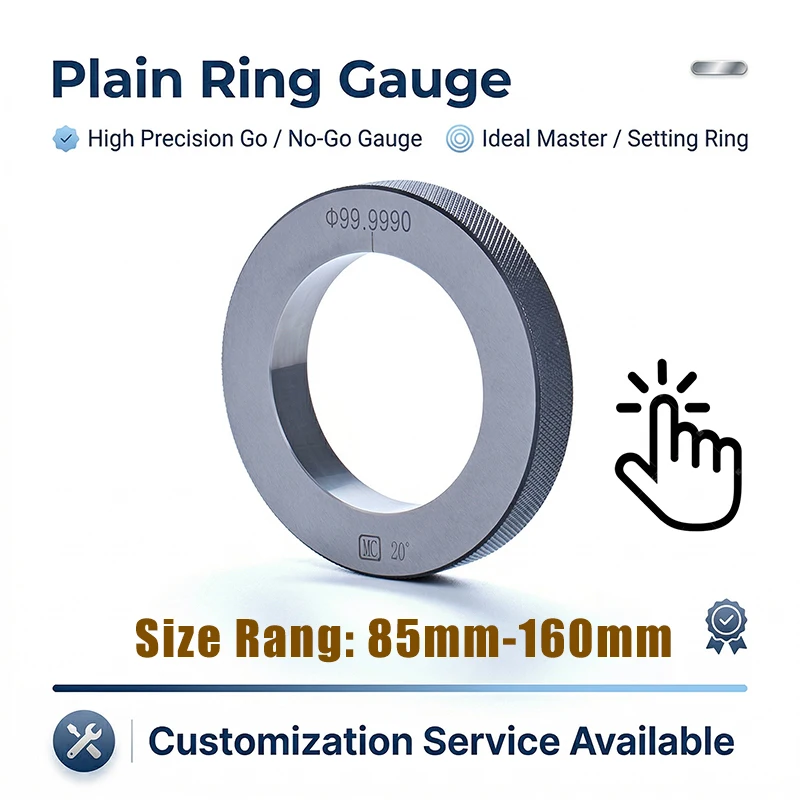 Plain Ring Gauge 1-85mm High Precision GCr15 Steel Smooth Bore Calibration Gage for Inner Diameter Measurement Customizable