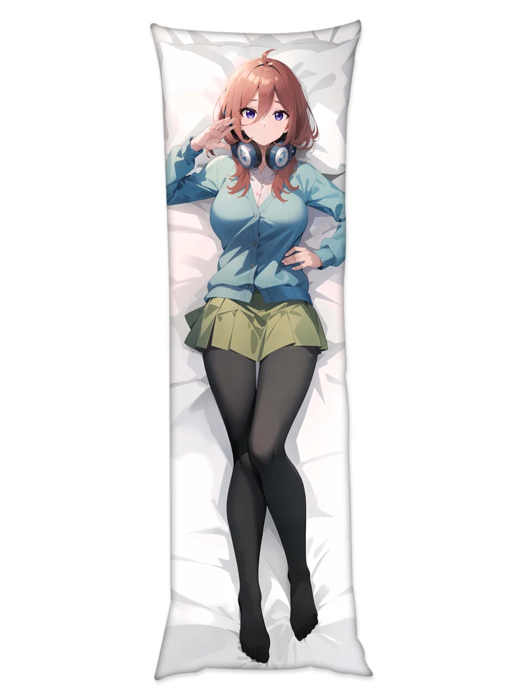 Go-Toubun Game no Hanayome Nakano Miku Cosplay Hugging Body Dakimakura Pillow Case Double-sided Cushion Cover Naka
