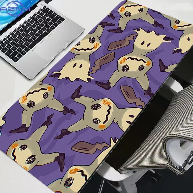 Gengar Family Purple Large Mousepad, Rubber Non Slip Extended Gaming Desk Mat, Anime Cartoon Table Pad for Laptop Office Desktop