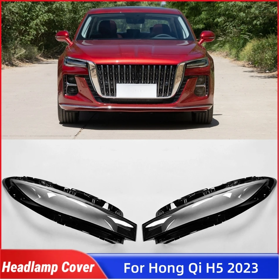 

For Hong Qi H5 2023 Car Accsesories Lampshade Headlights Glass Car Front Headlight Lens Cover Lights Shell