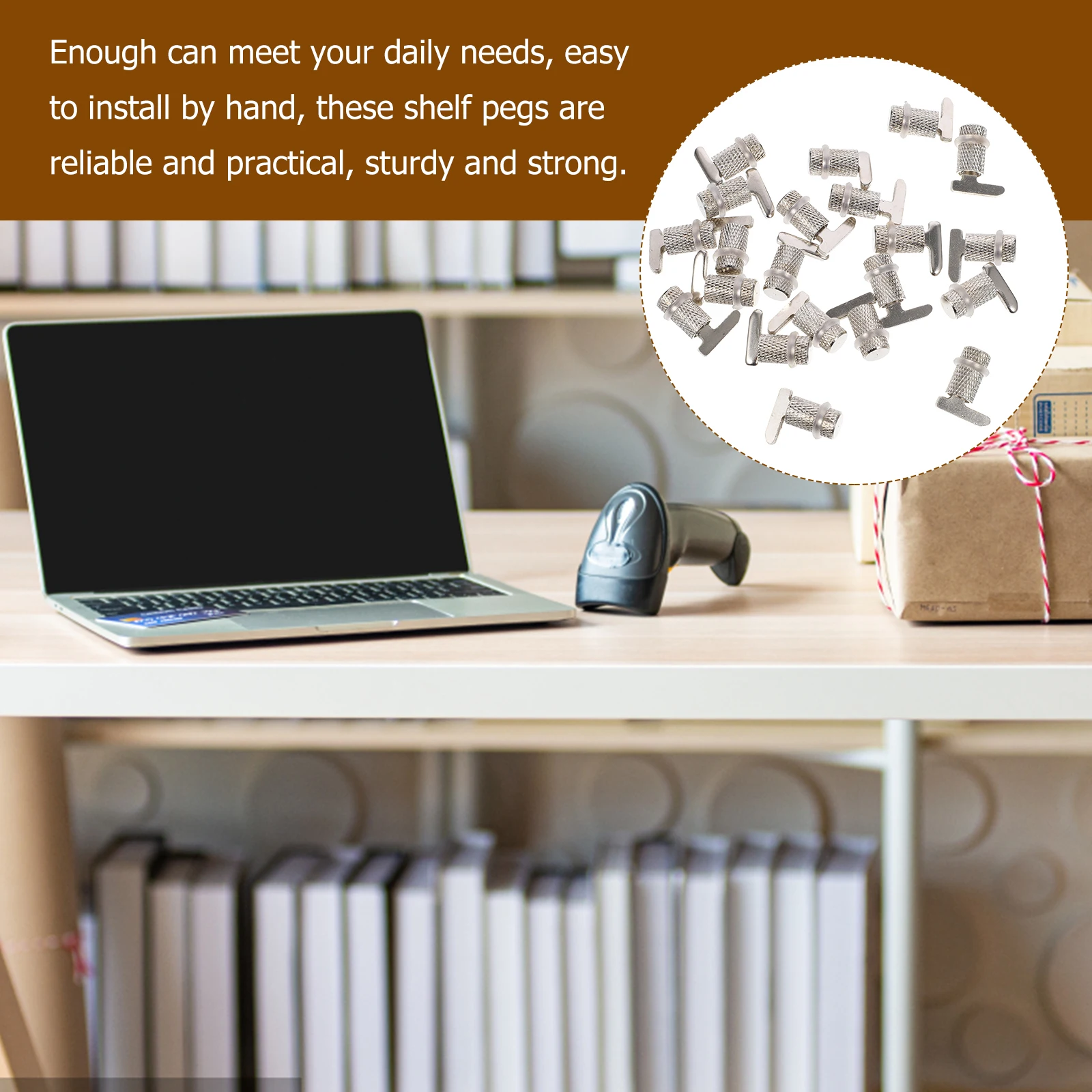 

20 Pcs Copper Shelf Support Pegs Strong Rust Resistance Easy Install DIY Shelving Storage Bookshelf Clips Bath Glass Bracket