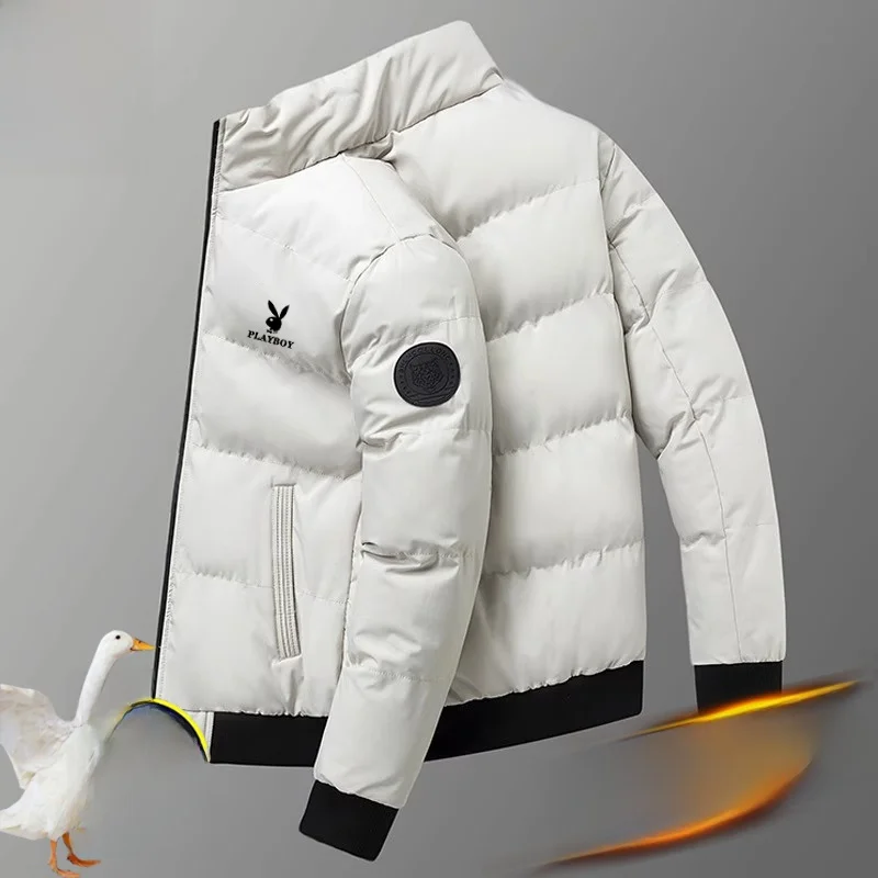   الرجال Thiened القطن Jaet الوقوف طوق أسفل معطف الخريف الشتاء جديد Faion العلامة التجارية الشباب ular طويل Sle لون نقي