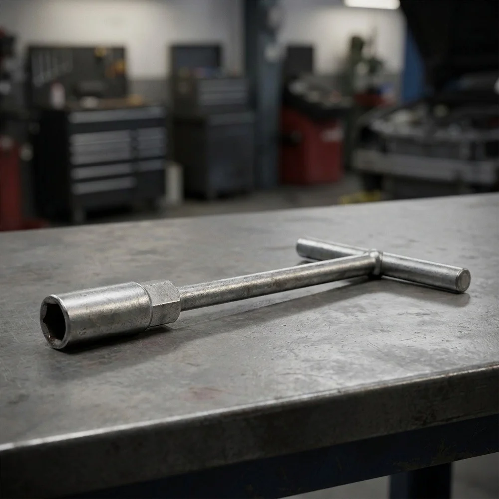 For Home Improvement Silver Metric Hexagon Wrench Iron Construction Wrench T-shaped Sleeve Design for versatile Use Tool