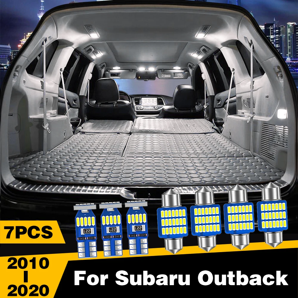 

7 Pcs Highlight Car Interior Dome Reading Light Roof Lamp Accessories For Subaru Outback 2010-2014 2015 2016 2017 2018 2019 2020