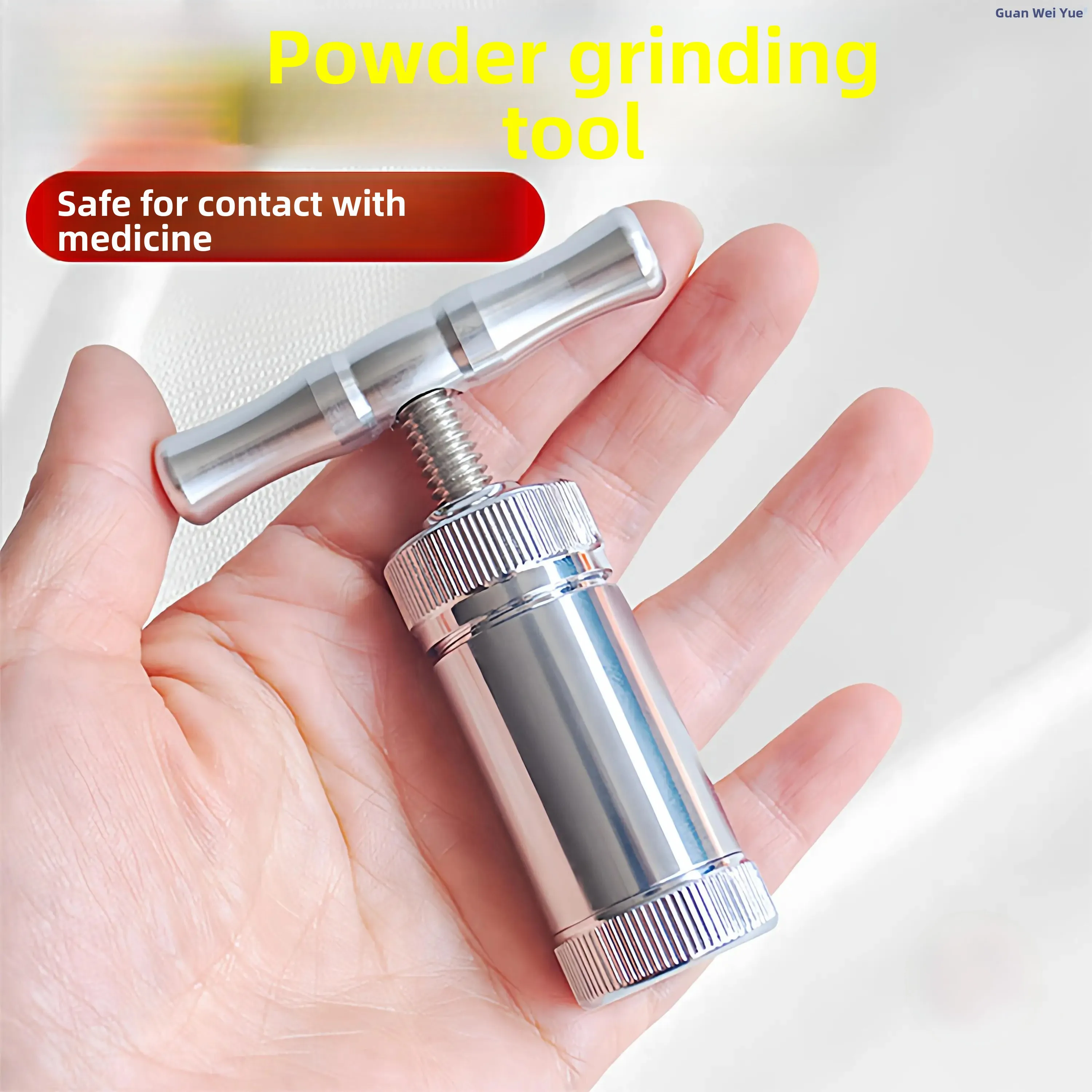 

Handmade Metal Pill Grinder Powder Maker Medicine Grinding Tool Pill Crush Herb Mill Home Organization Storage Box Medicine Box