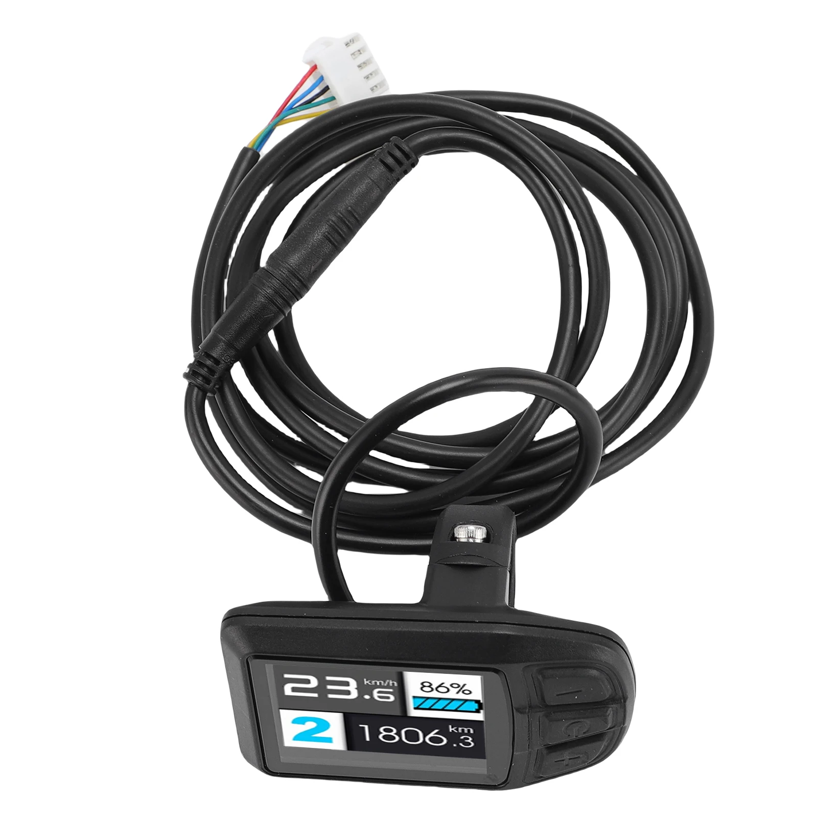 

Electric Bike LCD Display Electric Scooter UKC3 LCD Display Control Panel ABS Easy Using for 22.2mm Handlebars with SM Plug