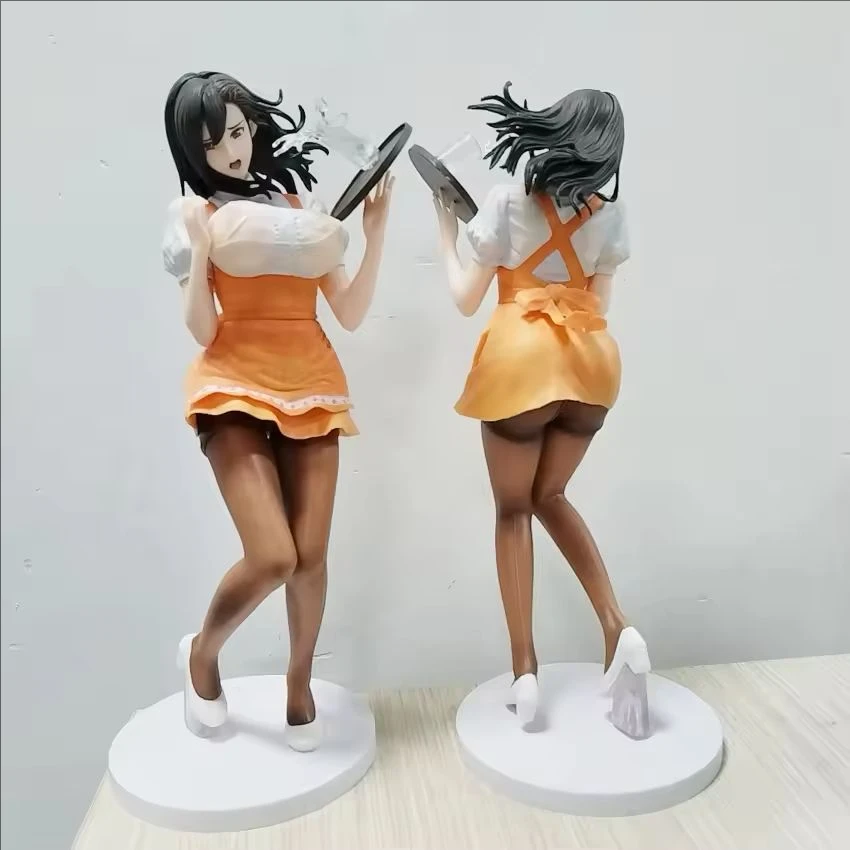 29CM Young Wife Waitress Hitomi Oda Non Heronie DRAGON Toy Non girl figure PVC Game Statue Adult Anime Action Model Doll Gifts