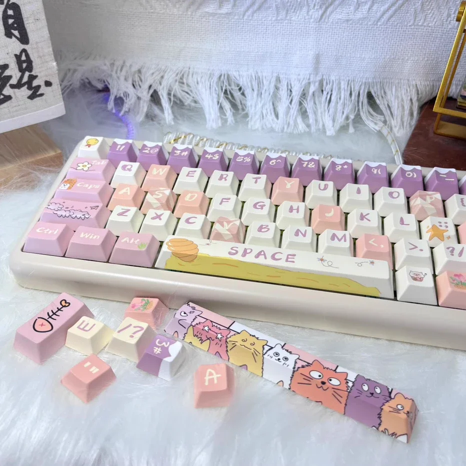 White vine Miwu keycap, no extra 1.5u, 3u, 7u